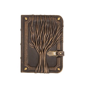 Leather Travel <b>Journal</b> with Tree of <b>Life</b> Design Personalized Notebook Lockable Diary Soft Cover A5 Size Gift Option Custom Quote - Product Image 1