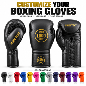 Fermeture à scratch, logo personnalisé de haute qualité, % cuir véritable, gants de boxe MMA, séchage rapide - Product Image 4