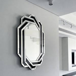 Specchio da Parete Moderno di Lusso per Bagno, Specchio Decorativo con Cristalli Effetto Diamante per Soggiorno o Camera da Letto - Product Image 4