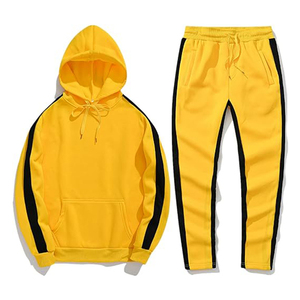 Ensemble de survêtement décontracté pour homme en molleton de coton, sweat à capuche et pantalon de jogging, fermeture éclair intégrale, tenue de sport personnalisée - Product Image 4