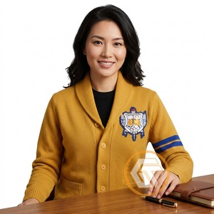 Appliques brodées personnalisées en acrylique Sigma Gamma Rho, boutonnées sur le devant, pour l'hiver, de haute qualité, respirantes et anti-plis, pour femmes - Product Image 3