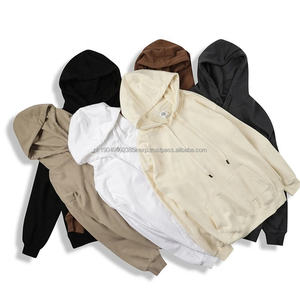 Sweat-shirt à capuche unisexe en molleton français 100% coton, personnalisable avec logo, uni, ample, décontracté - Product Image 1