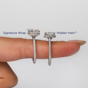 Luxury Elongated Antique 2.75ct <b>Cushion</b> Lab Diamond Engagement Ring With Claw Prongs Two Tone 18K Yellow Gold Solitaire Ring - Product Image 6
