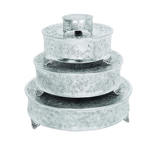 Support à gâteau blanc pour les fêtes de Noël, design classique, pour gâteaux de grande taille et service de table pour occasions spéciales - Product Image 2