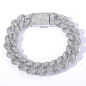 Collier chaîne cubaine de luxe en moissanite et diamant pour hommes et femmes, or 14 carats, cadeau disponible, meilleur prix - Product Image 2