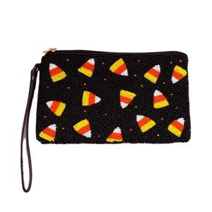 Diseño de Halloween TRICK 0R TREAT bordado con cuentas monedero moda calabaza bordado monedero de la India para mujeres y niñas - Product Image 4