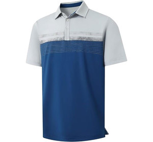 Camisetas de Golf para Hombre, Antiarrugas, con Bolsillo, Secado Rápido, Estampado en el Pecho, Bloques de Color, Absorción de Humedad, Casual - Product Image 2
