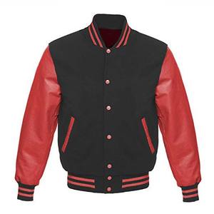 Chaqueta Varsity de Cuero Genuino para Hombre, Invierno 2026, de Alta Calidad - Product Image 3