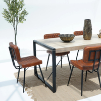 Ensemble de table à manger abordable 2025 avec 6 chaises, meubles indiens faits à la main pour restaurant, meubles en bois de haute qualité pour la maison, tendance