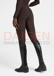 Leggings d'équitation pour femmes avec grip en silicone, taille haute, extensibles, respirants, pour l'entraînement - Product Image 2