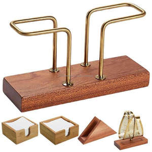 Soporte de pañuelos de tendencia con base de madera y soporte de servilleta increíble para hoteles y restaurantes, gran cantidad, venta de servilletero de nuevo estilo - Product Image 2