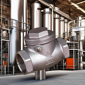 วาล์วกันกลับแนวนอนคุณภาพดีที่สุด ทำจากสแตนเลส 304 เกลียวขนาด 1 นิ้ว ทนทานต่อการกัดกร่อน ทนแรงดันสูง สำหรับน้ำ สำหรับอุตสาหกรรมน้ำมัน - Product Image 3