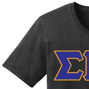Camiseta Bordada con las 3 Letras Griegas de Sigma Gamma Rho, Camiseta Personalizada de la Hermandad, Algodón, Casual, Ropa Universitaria, Moda Urbana, Venta al Por Mayor, OEM - Product Image 3