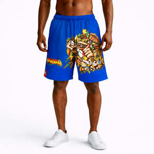 High Quality Royal Blue Sublimation Print Double <b>Layer</b> 220GSM Mesh Shorts 7 Inch Inseam Wholesale Great Fit Mesh Shorts Maker - Product Image 1