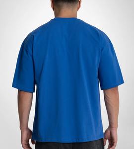 T-shirt unisexe personnalisé avec logo imprimé en mousse 3D, grande taille pour hommes, en spandex, OEM, vente en gros, léger, réversible, pour la gym et l'entraînement - Product Image 3