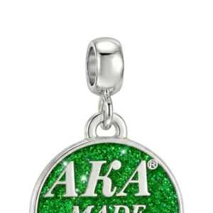   Bracelet Made2021 pour femme, élégant, couleur vert et argent, bijoux à breloques, accessoire de mode pour poignet, inspiré des sororités, de qualité supérieure - Product Image 3