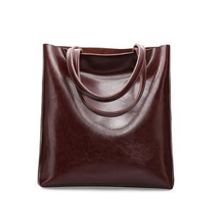Bolsos de Mano de Lujo al por Mayor, Bolso de Hombro de Cuero Genuino para Mujer, Bolso Tote Informal de Gran Capacidad y Ligero - Product Image 1