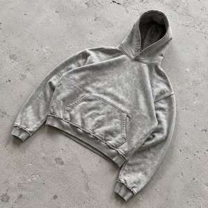 Sudadera con Capucha Personalizada de 500 GSM, Estilo Vintage Lavado al Ácido, Corte Holgado para Marcas de Moda - Product Image 1