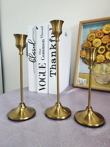 ILAHI's Vintage <b>Brass</b> Handmade Tapered <b>Candlestick</b> <b>Holder</b> Embossing Printing Design 1 Color High Quality Heat Resistant - Product Image 4
