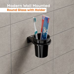 Verre trempé rond durable avec support métallique robuste pour les cliniques médicales et les salles de bain des établissements de soins de santé professionnels - Product Image 2