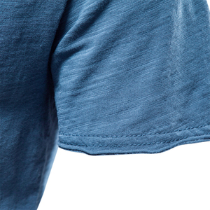 Men V Neck T Shirt Bamboo Fiber Knitted Short Sleeve Tee Breathable Quick Dry Casual Wear - Product Image 6