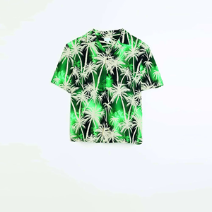 Wholesale Men's Casual Fashion 100% Polyester Knitted Digital Printed Hawaiian Resort Shirt Set 3D Breathable Quick Dry - Product Image 1