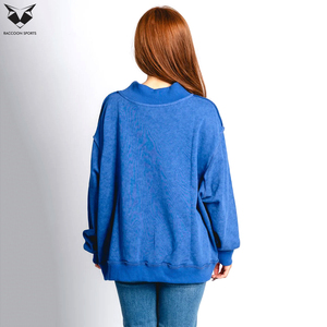 Ladies <b>Mock</b> <b>Neck</b> Sweatshirt Oversized Pullover Soft Fleece Long Sleeve Warm Casual Streetwear Autumn Winter Fashion <b>Top</b> Front - Product Image 2