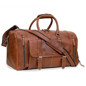 New Arrival Genuine Leather <b>Men</b> Casual Travel <b>Bag</b> Waterproof Duffle Leather <b>Bag</b> <b>For</b> Online sale in Low price - Product Image 4