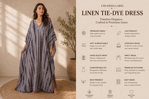 Boho Tie Dye 100% Cotton Eco-Friendly <b>Kaftan</b> Dress V-Neck Modern Maxi Kimono Robe Natural Waist <b>Summer</b> Beachwear Women Resort - Product Image 5