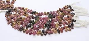 ลูกปัดทัวร์มาลีนทรงลูกแพร์เรียบเนียน AAA Natural Multi Tourmaline ขนาด 6x9 มม. ลูกปัดพลอยทัวร์มาลีนทรงลูกแพร์แบบร้อยเป็นเส้น ลูกปัดทัวร์มาลีนแบบหลวม - Product Image 6