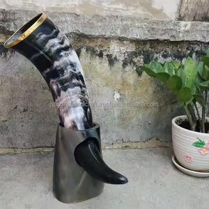 Cuerno de buey Jarra para beber Instrumentos de ágata Taza de cuerno Cerveza Beber Tallado a mano Tamaño de 350 ML Taza de cerveza de cuerno para beber hecha a mano - Product Image 3