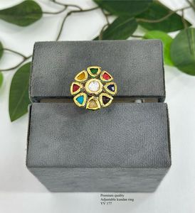 Beautiful Premium Quality Gold Plated <b>Brass</b> Adjustable Moissanite Trendy <b>Ring</b> for Women's Wedding & Party Wear Collection - Product Image 2