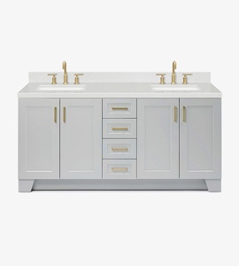 Meuble de salle de bain Quartus 72 pouces avec double vasque, directement de l'usine, seulement 5 options de finition, fabrication directe du Vietnam - Product Image 1