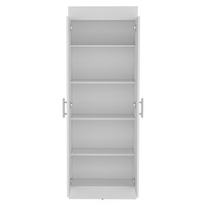 Armadio Dispensa Bianco Alto 170 cm con Due Ante e 5 Ripiani Interni, Mobili da Cucina - Product Image 4