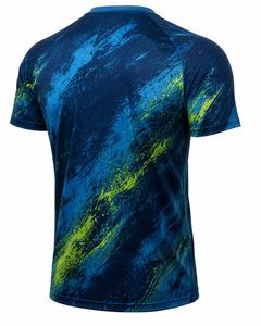 T-shirt personnalisé pour homme à manches courtes, col rond, impression par sublimation, imprimé abstrait, séchage rapide, tricoté en polyester, coupe ajustée, style sportif - Product Image 5