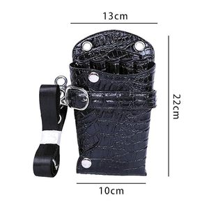 THT Wears - Bolsa de herramientas de peluquería de cuero PU con cinturón, estuche para tijeras, soporte multibolsillos para equipo de salón, detección de agujas - Product Image 2