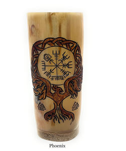 Vaso de Beber de Cuerno de Búfalo Vikingo Premium, Copa de Cuerno Natural - Product Image 1