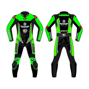 Traje de Motociclismo Rawasaki para Hombre, de Cuero Vacuno/Canguro, Mono de Carreras, con Protección OEM CE - Product Image 1