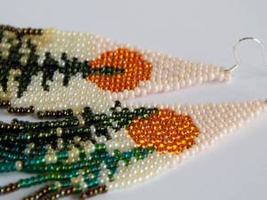 Pendientes de Flores Tejidas con Cuentas Coloridas de Estilo Europeo, Pendientes de Borlas con Cuentas de Estilo Bohemio, Suministros para Abalorios - Product Image 6