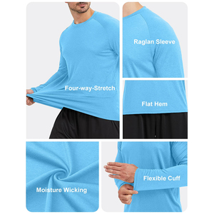 High Quality Solid Casual Jersey Athletic Long Sleeve <b>Shirt</b> Sportswear Fitness Training Quick Dry Plus Size Men's <b>100</b>% <b>Polyester</b> - Product Image 4