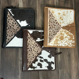 Nouvelle arrivée : Porte-documents en cuir de vachette fait main avec motif floral, étui à documents de qualité supérieure, couverture de classeur professionnel - Product Image 4