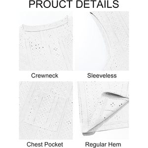 2025 hommes XL sans manches débardeurs décontracté évider tricot t-shirts avec capuche plage été Hippie hauts avec poche - Product Image 4