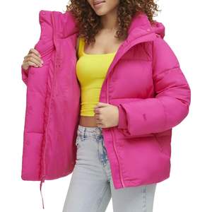 2026 <b>Top</b> Trendy Oversized Hooded Women's Puffer Jackets Lightweight Fabric Winter Down Quilted Outerwear Ladies <b>Bubble</b> Jackets - Product Image 2