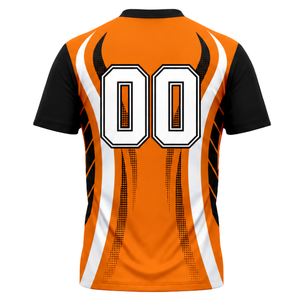Manufacturer Orange Black Sublimated Volleyball Jersey Short Sleeve Sports Shirt Athletic Team Wear Training Competition Outfit - Product Image 2