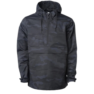 Chaqueta Impermeable Unisex con Media Cremallera, Tejido con Revestimiento de PU, Estilo Camuflaje, Venta al por Mayor Económica - Product Image 1