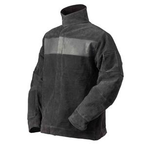 Chaqueta de soldadura transpirable de alta resistencia, resistente a las llamas, de cuero vacuno, ropa de trabajo industrial, chaqueta de soldador para hombre - Product Image 5