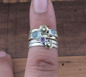 Bague Classique en Argent Sterling 925 pour Homme, Motif Floral Élégant, Idéale pour Fêtes et Mariages, Luxe et Raffinement - Product Image 3