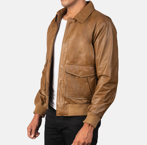 Chaqueta de Cuero para Hombre, Estilo Motero, Cuero Sintético Desgastado, Material de Primera Calidad, Imitación de Cuero - Precio al por Mayor - Product Image 2