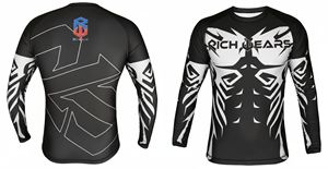 เสื้อรัดกล้ามเนื้อแขนยาวสำหรับผู้ชาย แห้งเร็ว เหมาะสำหรับออกกำลังกาย ยิม MMA แกรปลิง โนกิ พิมพ์ลายแบบซับลิเมชั่น ชุดสำหรับศิลปะการต่อสู้ - Product Image 5