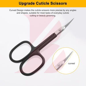 Tijeras para Cutículas de Acero Inoxidable con Punta Puntiaguda y Mango Negro, de Alta Calidad para Salón, con Cuchillas Afiladas - Product Image 3